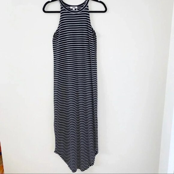 LNA Revolve Leigh Maxi Dress stripes Long Sleeveless Curved hem Scoop neck XS - Picture 6 of 16